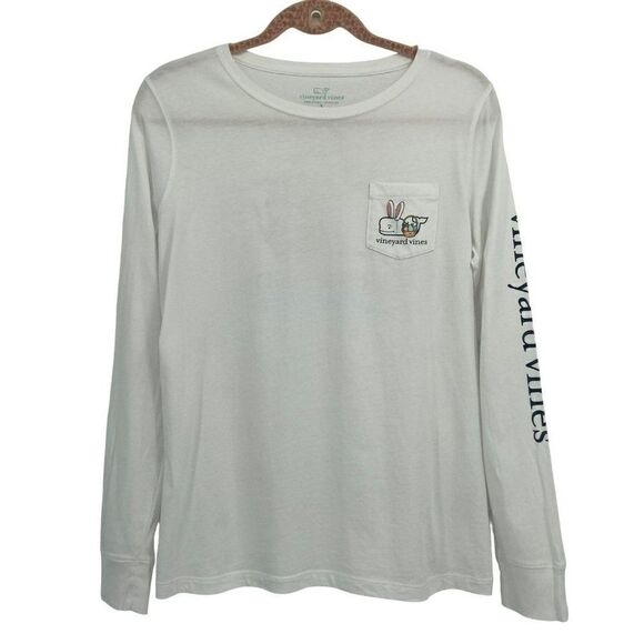 Vineyard Vines Long-Sleeve Easter Pocket Tee White Small - Picture 1 of 11